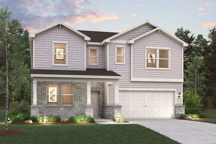 Front exterior of a new home in Evelyn, Austin, TX, highlighting curb appeal (Image 1). Front exterior of a new home in Evelyn, Austin, TX, highlighting curb appeal (Image 1).