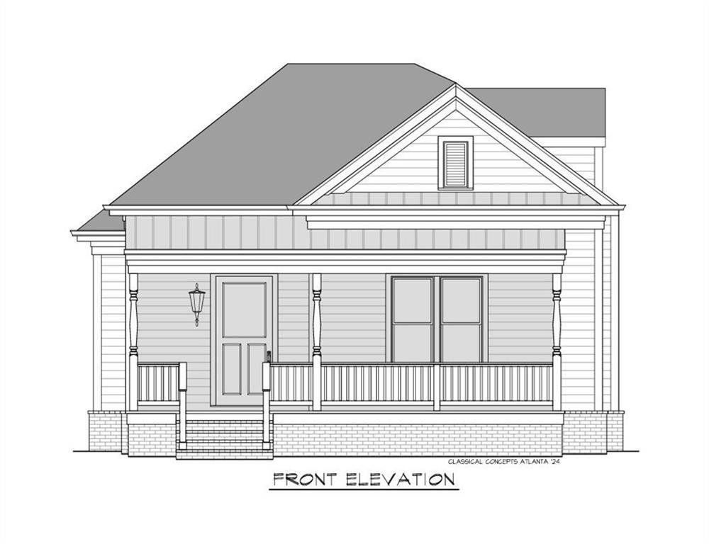 Exterior rendering of this home design in , Atlanta, GA (Image 1).