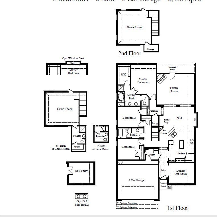 2D floor plan layout for the Bristol II by Cheldan Homes in Sunset Ridge, Keene, TX (Image 1). 2D floor plan layout for the Bristol II by Cheldan Homes in Sunset Ridge, Keene, TX (Image 1).