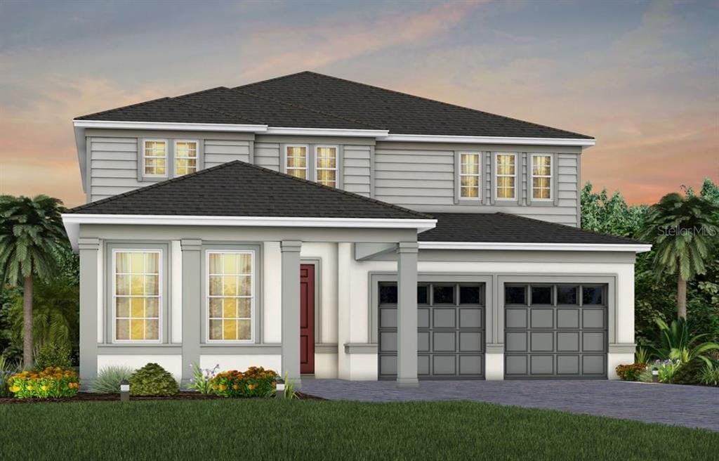 Exterior Design. Artistic rendering for this new construction home. Pictures are for illustrative purposes only. Elevations, colors and options may vary.