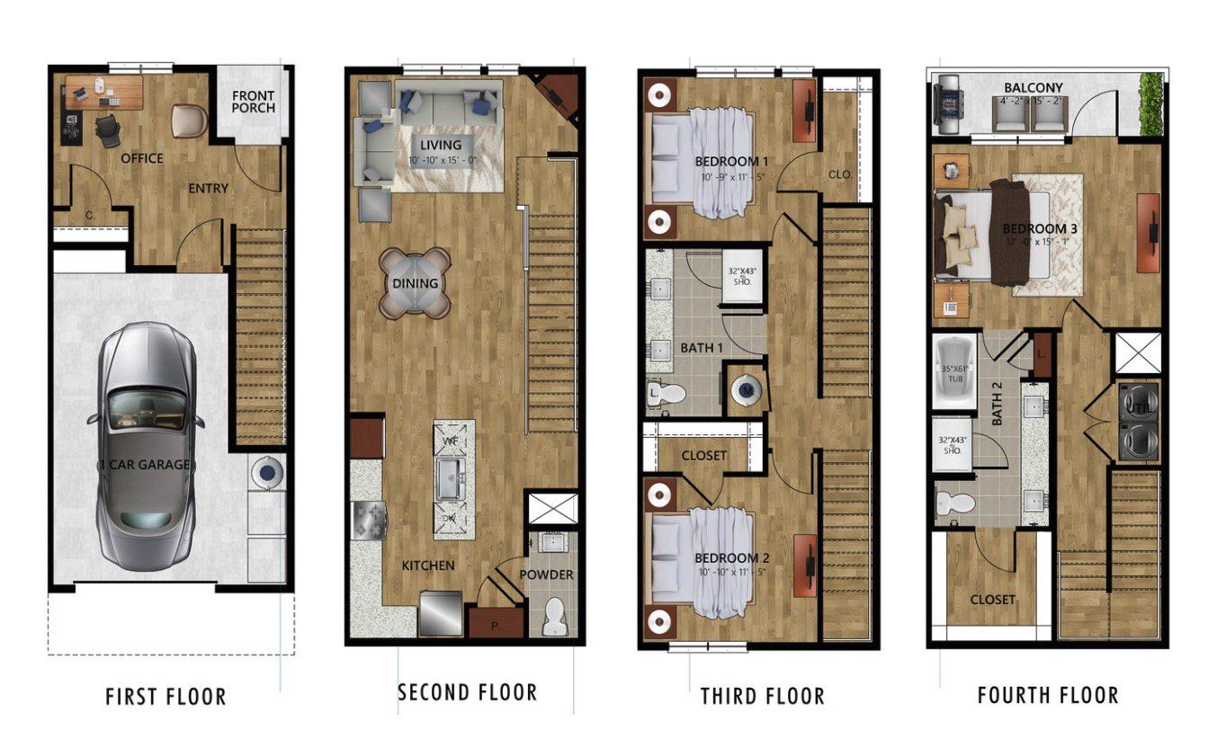 2D floor plan layout for the 4B by Urban Genesis in Grayson House, San Antonio, TX (Image 1). 2D floor plan layout for the 4B by Urban Genesis in Grayson House, San Antonio, TX (Image 1).
