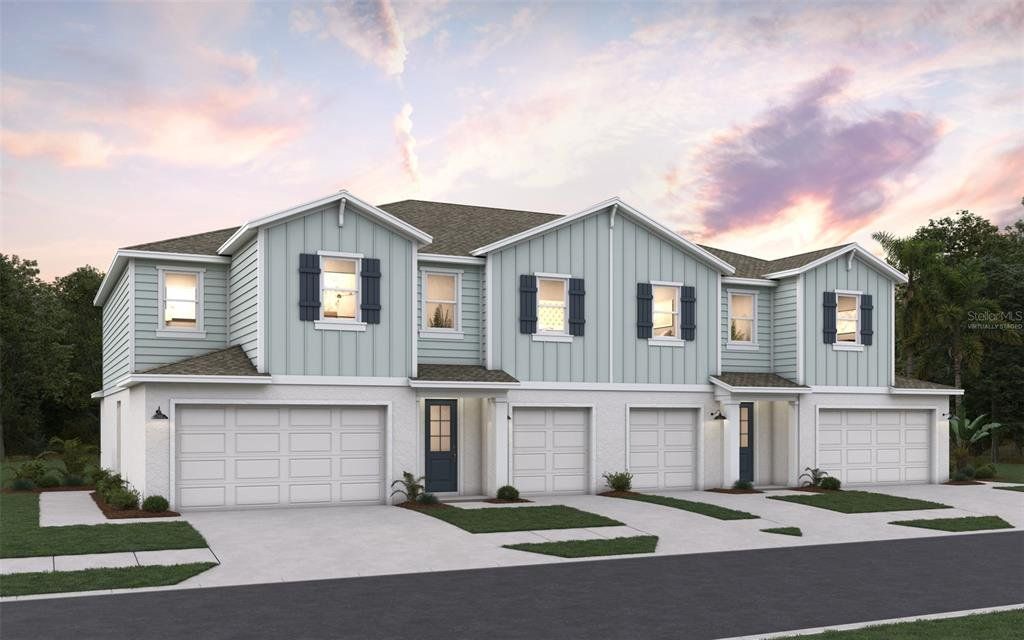 Front exterior of a new home in Shores at Mirada, San Antonio, FL, highlighting curb appeal (Image 1). Front exterior of a new home in Shores at Mirada, San Antonio, FL, highlighting curb appeal (Image 1).