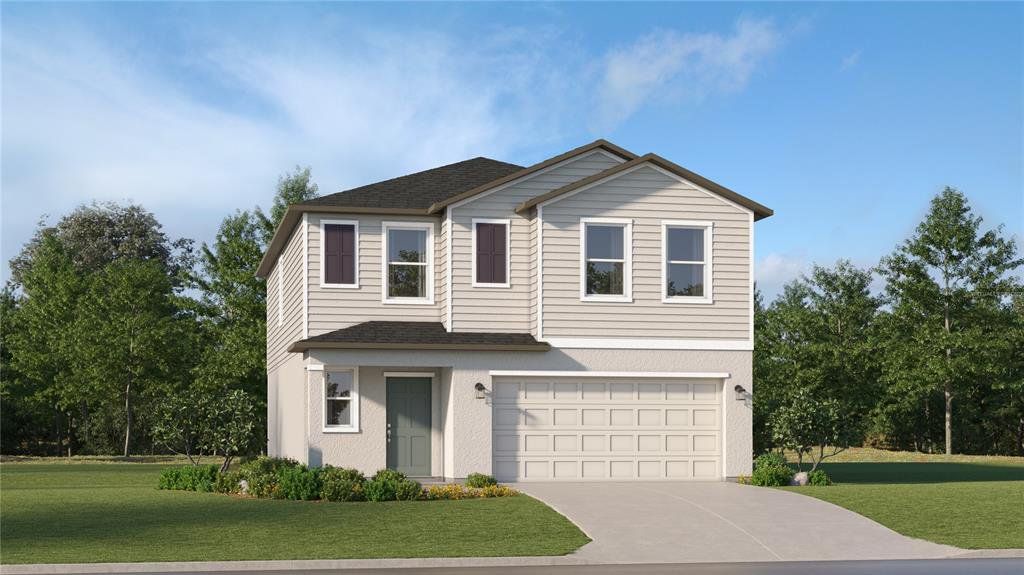 Front exterior of a new home in Ranches at Lake Mcleod, Eagle Lake, FL, highlighting curb appeal (Image 1). Front exterior of a new home in Ranches at Lake Mcleod, Eagle Lake, FL, highlighting curb appeal (Image 1).