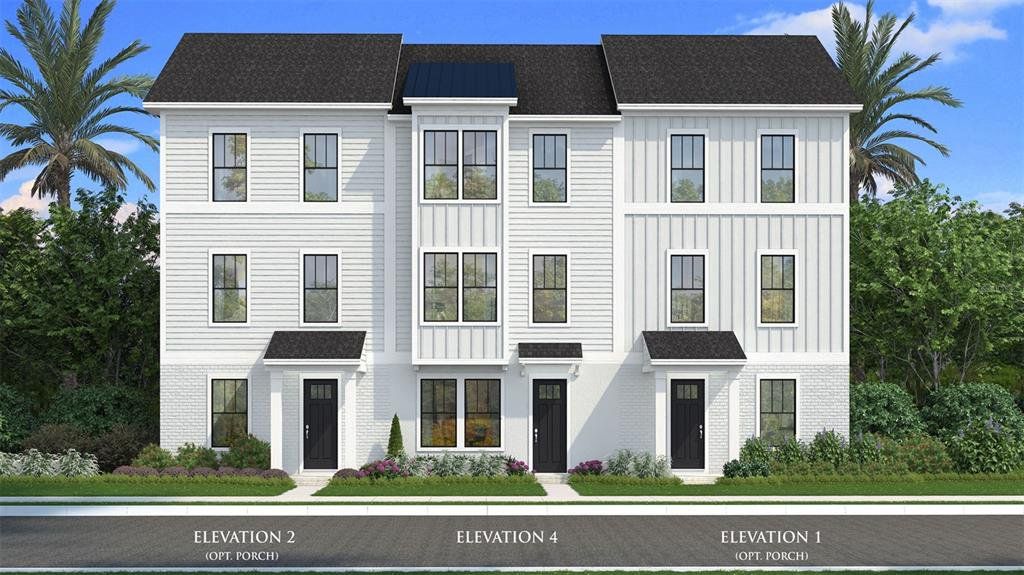 Front exterior of a new home in Parkview at Hamlin, Winter Garden, FL, highlighting curb appeal (Image 1).