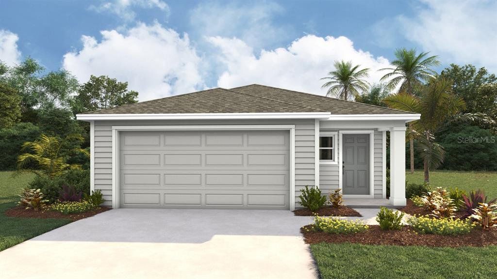 Front exterior of a new home in Avalon Woods, Newberry, FL, highlighting curb appeal (Image 1). Front exterior of a new home in Avalon Woods, Newberry, FL, highlighting curb appeal (Image 1).