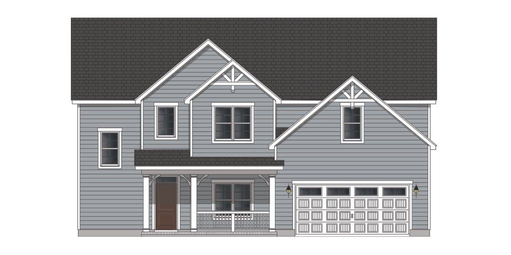 Front exterior of a new home in Laurel Oaks, Greenville, NC, highlighting curb appeal (Image 1). Front exterior of a new home in Laurel Oaks, Greenville, NC, highlighting curb appeal (Image 1).