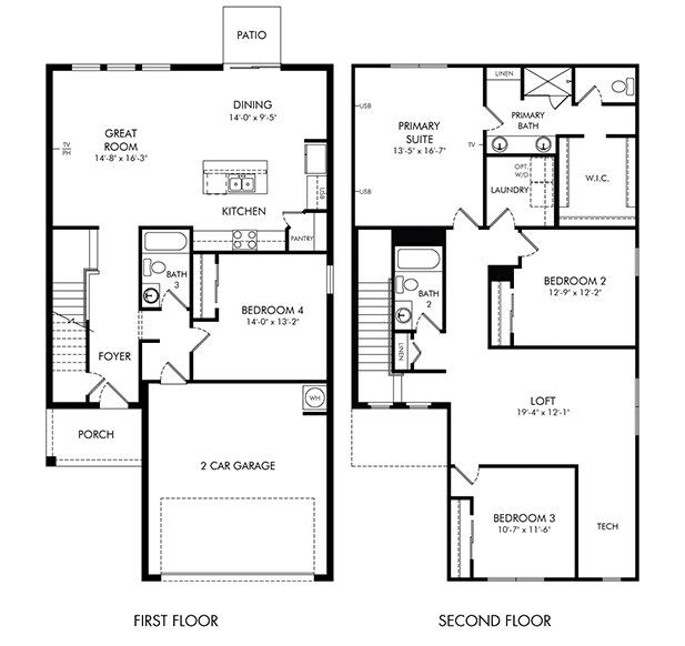 2D floor plan layout of this home in Bradbury Creek - Classic Series, Haines City, FL (Image 1). 2D floor plan layout of this home in Bradbury Creek - Classic Series, Haines City, FL (Image 1).