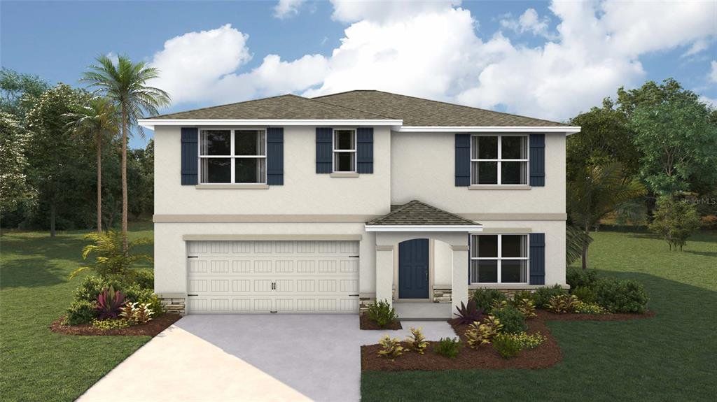Front exterior of a new home in Tartan Farms at Winding Oaks, Ocala, FL, highlighting curb appeal (Image 1). Front exterior of a new home in Tartan Farms at Winding Oaks, Ocala, FL, highlighting curb appeal (Image 1).