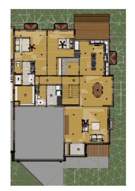 2D floor plan layout for the Eagles Nest by Benchmark Custom Homes in Cottages at Kelly Farm, Greeley, CO (Image 1).