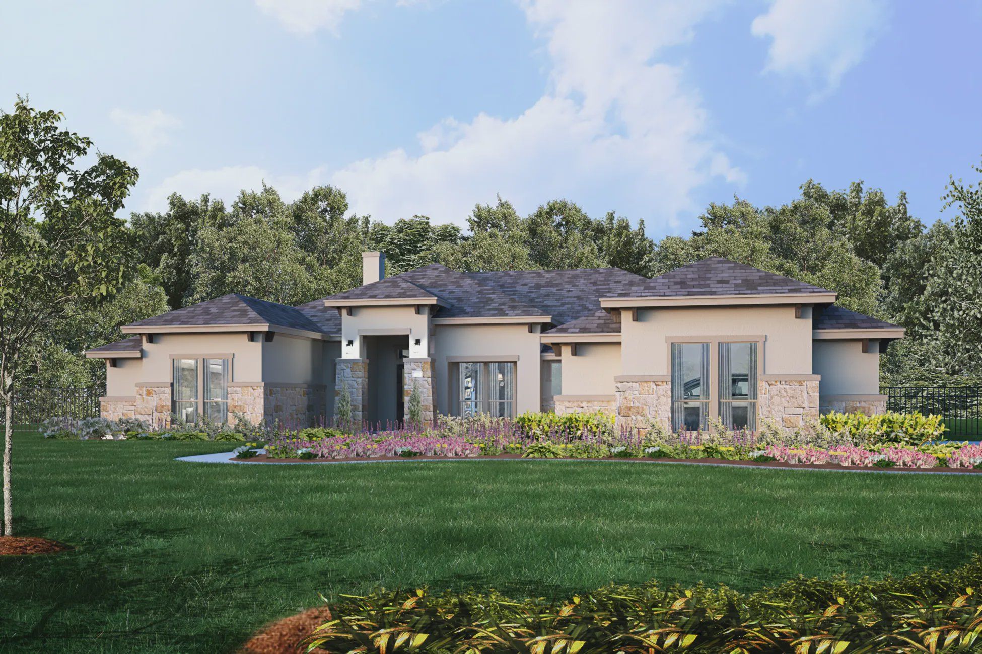 Representative exterior photo of a completed home built from the Kerrville by Giddens Homes in Leander Estates, Leander, TX (Image 1). Representative exterior photo of a completed home built from the Kerrville by Giddens Homes in Leander Estates, Leander, TX (Image 1).