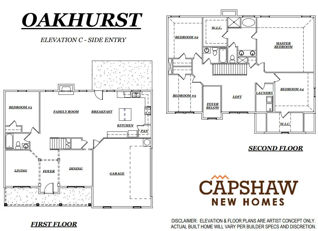 2D floor plan layout for the Oakhurst by Capshaw in McIntosh Road, Griffin, GA (Image 1). 2D floor plan layout for the Oakhurst by Capshaw in McIntosh Road, Griffin, GA (Image 1).