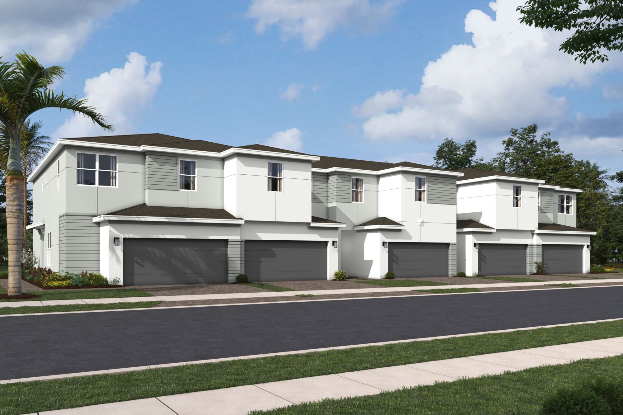 Representative exterior photo of a completed home built from the Dakota by Mattamy Homes in Forest – Townhomes, Lake Worth, FL (Image 1).
