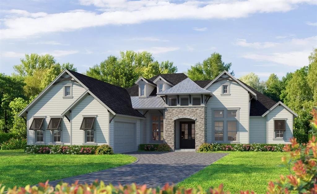 Front exterior of a new home in Palmera, Venice, FL, highlighting curb appeal (Image 1).