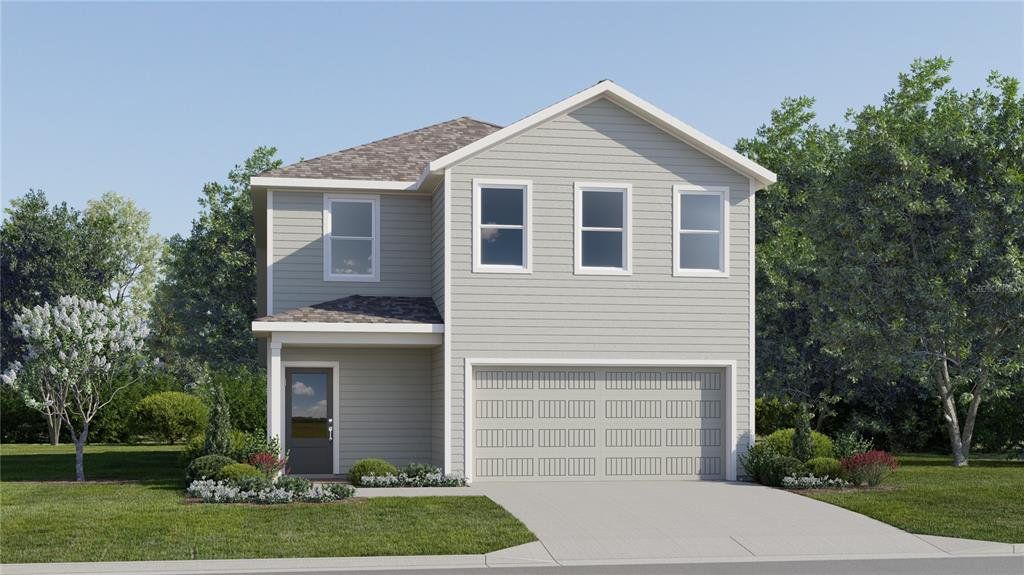 Front exterior of a new home in Sugarloaf Ridge, Minneola, FL, highlighting curb appeal (Image 1). Front exterior of a new home in Sugarloaf Ridge, Minneola, FL, highlighting curb appeal (Image 1).