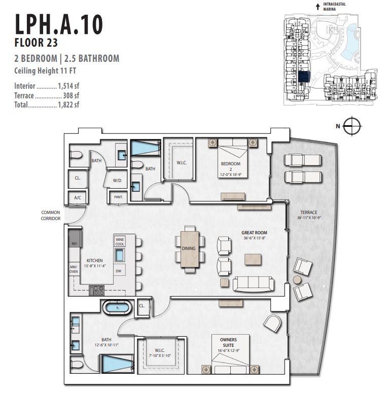 2D floor plan layout for the LPH A.10 by Forest Development in Nautilus 220, Lake Park, FL (Image 1). 2D floor plan layout for the LPH A.10 by Forest Development in Nautilus 220, Lake Park, FL (Image 1).