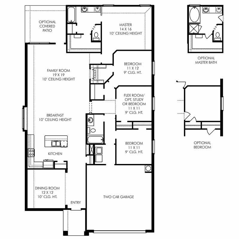 2D floor plan layout for the Aintree by Century Communities in Hunters Creek, Baytown, TX (Image 1). 2D floor plan layout for the Aintree by Century Communities in Hunters Creek, Baytown, TX (Image 1).