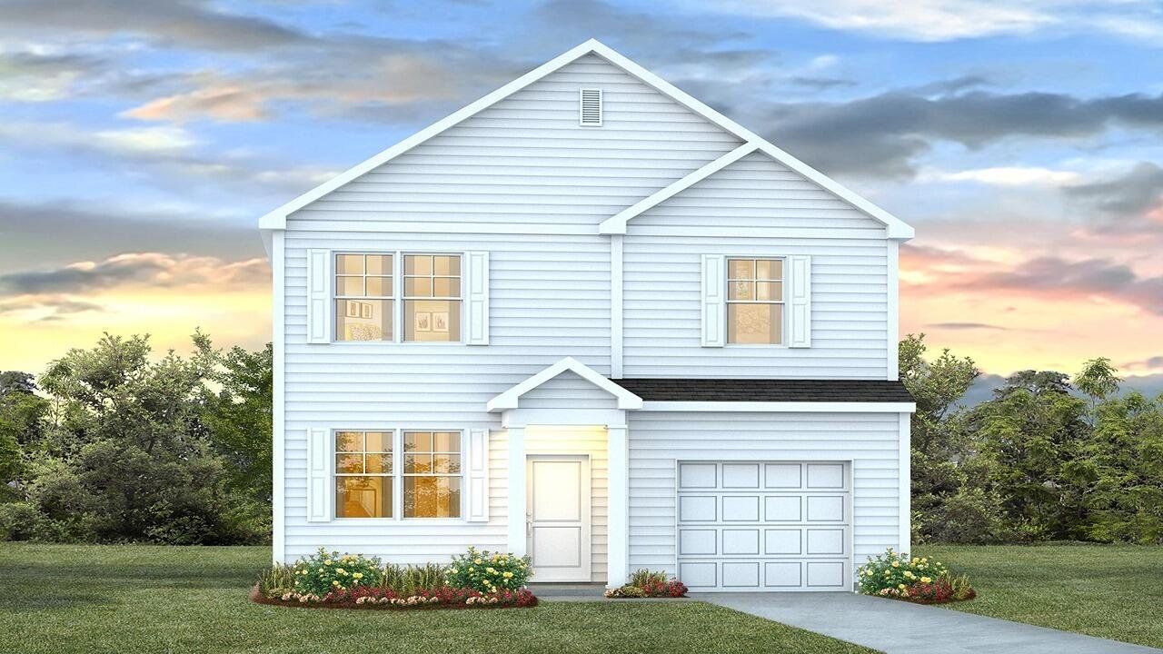 Front exterior of a new home in Settlement at Salamander, North Charleston, SC, highlighting curb appeal (Image 1). Front exterior of a new home in Settlement at Salamander, North Charleston, SC, highlighting curb appeal (Image 1).
