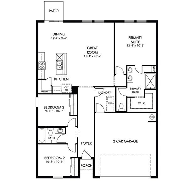 2D floor plan layout of this home in The Reserve at Van Oaks, Auburndale, FL (Image 1). 2D floor plan layout of this home in The Reserve at Van Oaks, Auburndale, FL (Image 1).