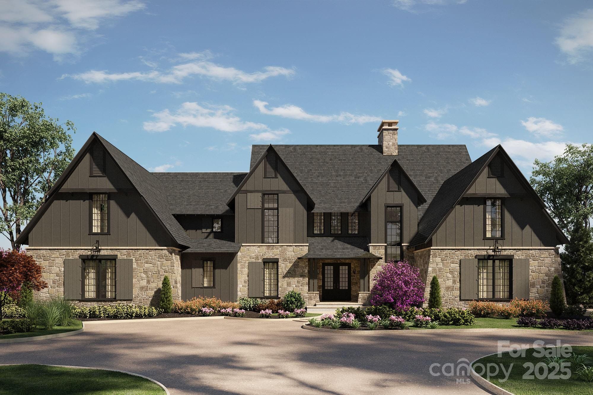 Front exterior of a new home in , Marvin, NC, highlighting curb appeal (Image 1).