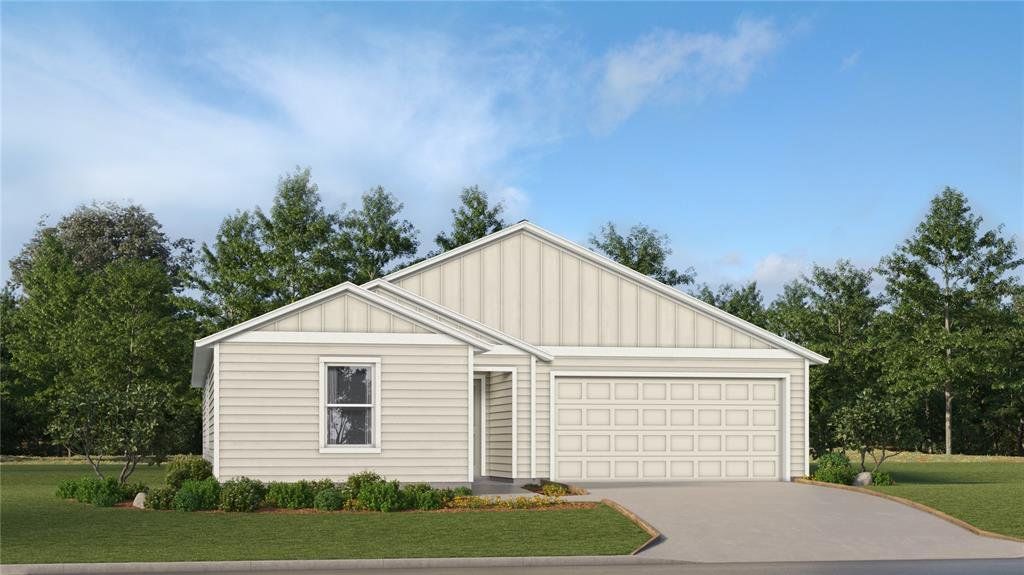 Front exterior of a new home in Tara Forest East, Alachua, FL, highlighting curb appeal (Image 1). Front exterior of a new home in Tara Forest East, Alachua, FL, highlighting curb appeal (Image 1).