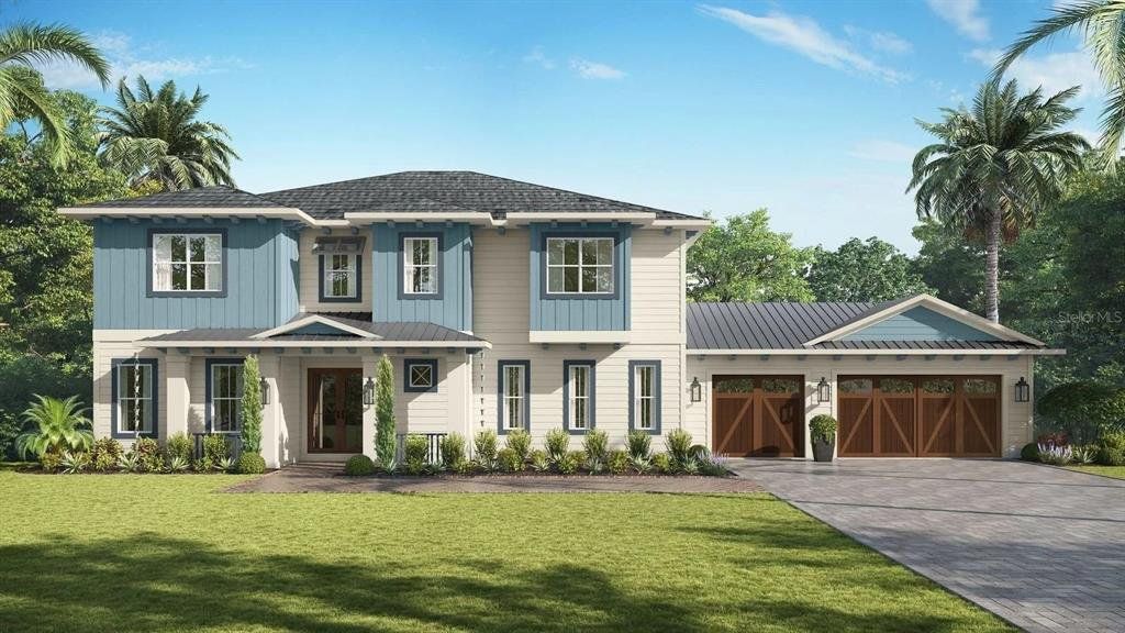 Front exterior of a new home in , Tampa, FL, highlighting curb appeal (Image 1). Front exterior of a new home in , Tampa, FL, highlighting curb appeal (Image 1).