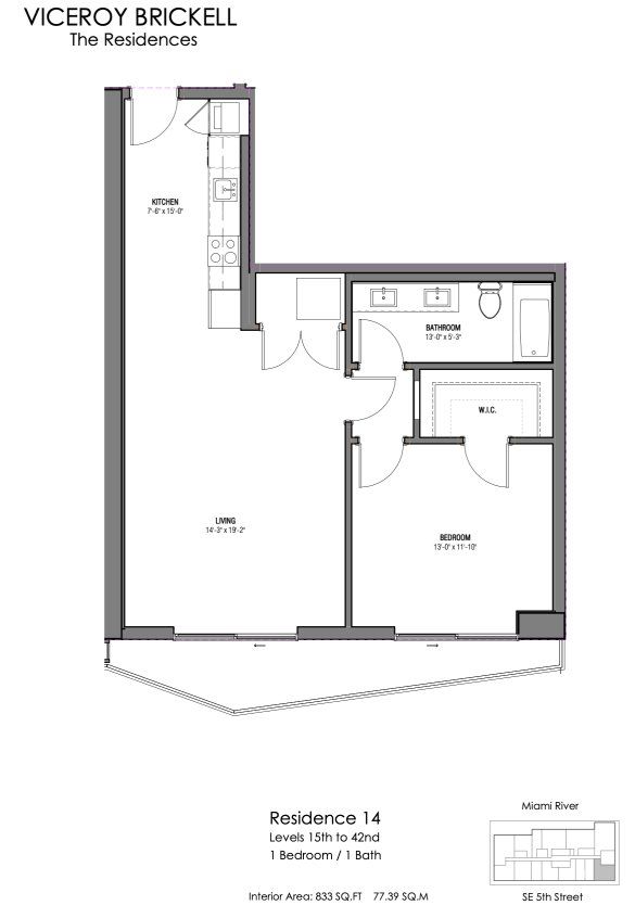 Image 1 representing the Residence 14 by Related Group in Viceroy Brickell Residences Miami, Miami, FL.