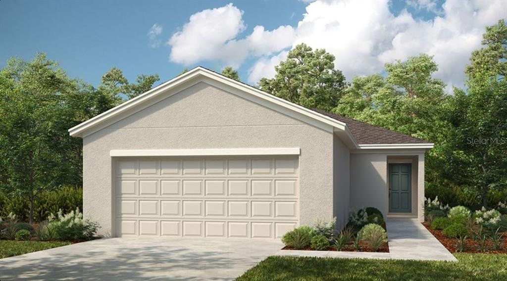 Front exterior of a new home in Waterstone, Groveland, FL, highlighting curb appeal (Image 1). Front exterior of a new home in Waterstone, Groveland, FL, highlighting curb appeal (Image 1).
