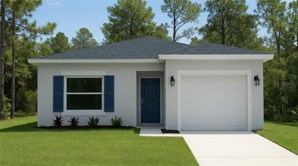 Front exterior of a new home in , Weeki Wachee, FL, highlighting curb appeal (Image 1). Front exterior of a new home in , Weeki Wachee, FL, highlighting curb appeal (Image 1).