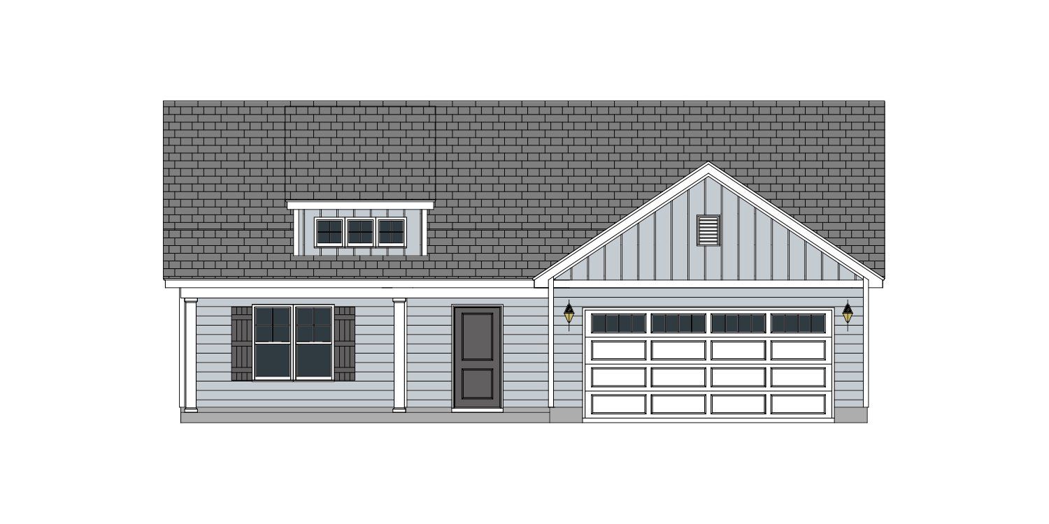 Exterior rendering of this home design in Davenport Farms, Winterville, NC (Image 1). Exterior rendering of this home design in Davenport Farms, Winterville, NC (Image 1).