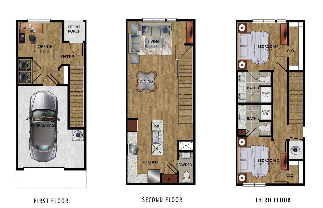 2D floor plan layout for the 1B by Urban Genesis in Grayson House, San Antonio, TX (Image 1). 2D floor plan layout for the 1B by Urban Genesis in Grayson House, San Antonio, TX (Image 1).