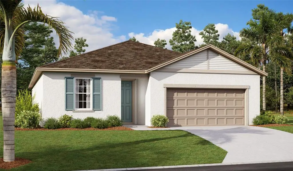 Front exterior of a new home in , Winter Haven, FL, highlighting curb appeal (Image 1). Front exterior of a new home in , Winter Haven, FL, highlighting curb appeal (Image 1).
