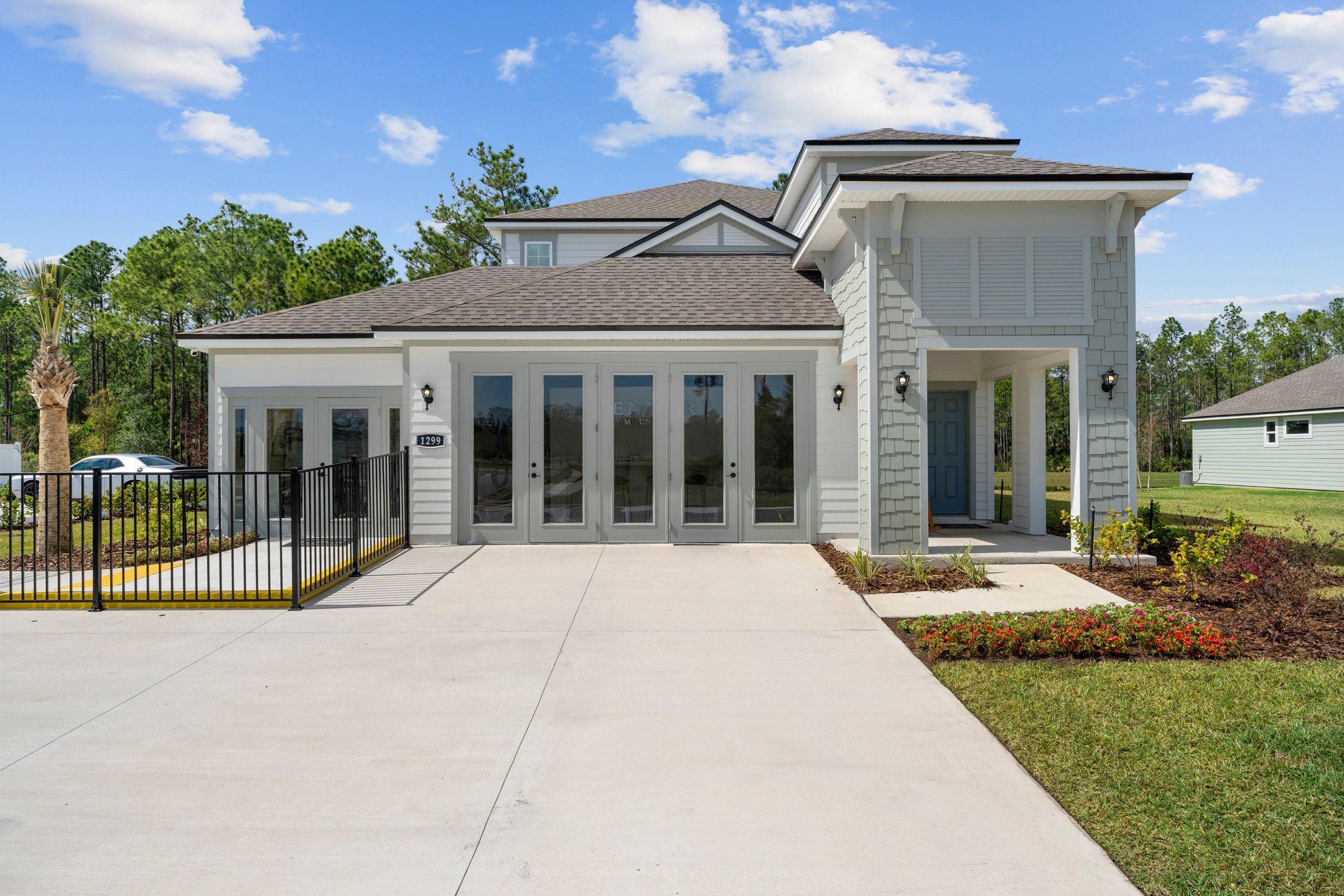 Representative exterior photo of a completed home built from the Amelia II by Century Communities in Asbury Creek, Green Cove Springs, FL (Image 1). Representative exterior photo of a completed home built from the Amelia II by Century Communities in Asbury Creek, Green Cove Springs, FL (Image 1).