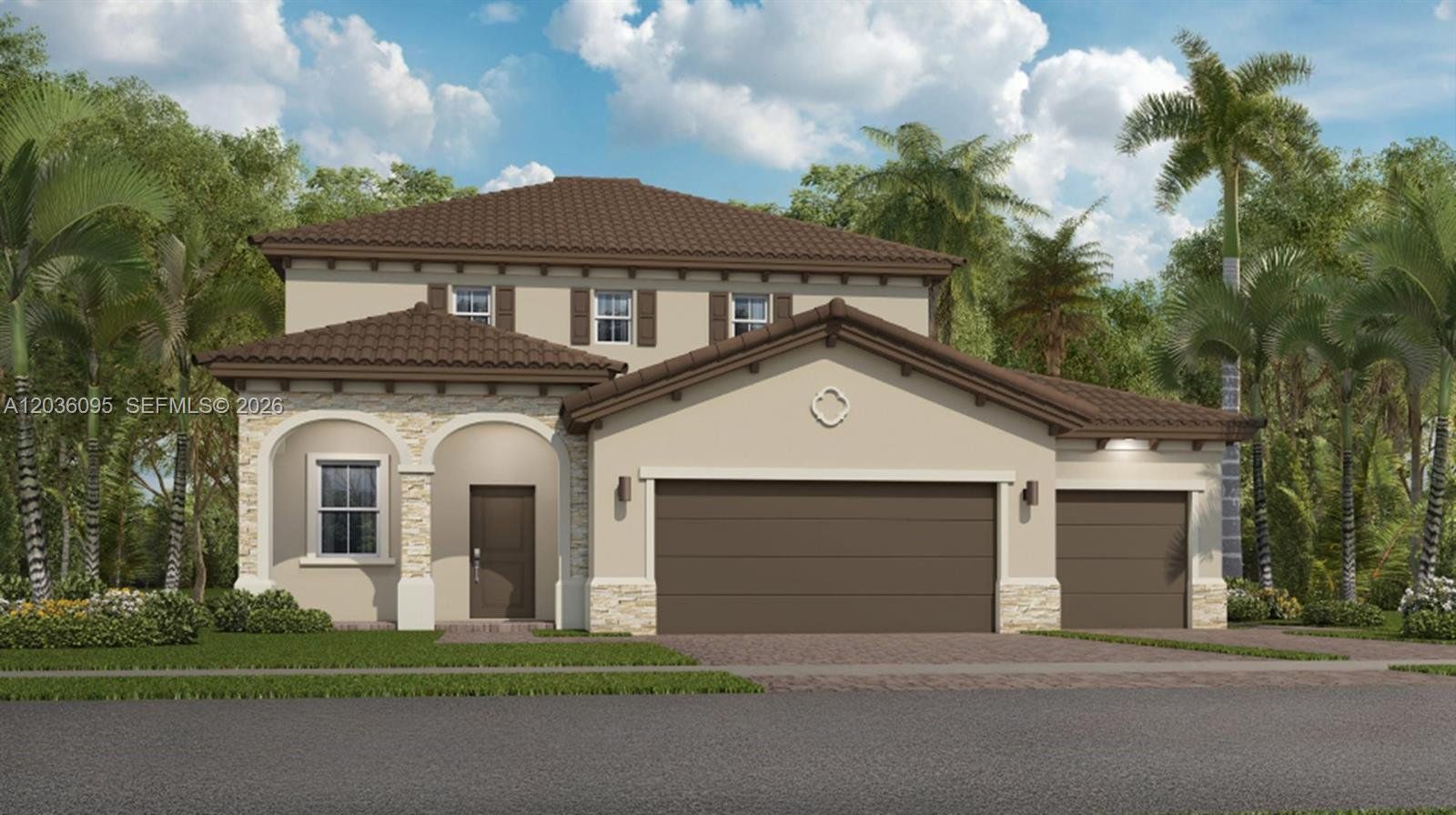 Front exterior of a new home in Altamira, Homestead, FL, highlighting curb appeal (Image 1). Front exterior of a new home in Altamira, Homestead, FL, highlighting curb appeal (Image 1).