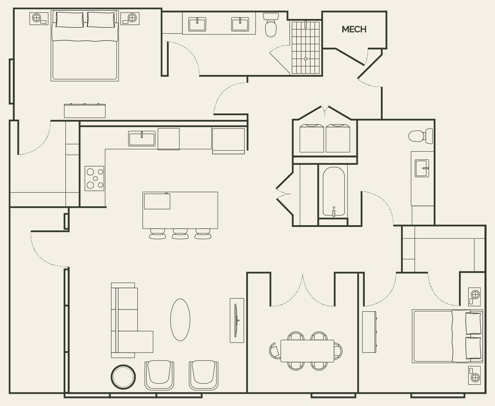 2D floor plan layout for the Vesper B9 by Pearlstone Partners in Vesper, Austin, TX (Image 1). 2D floor plan layout for the Vesper B9 by Pearlstone Partners in Vesper, Austin, TX (Image 1).