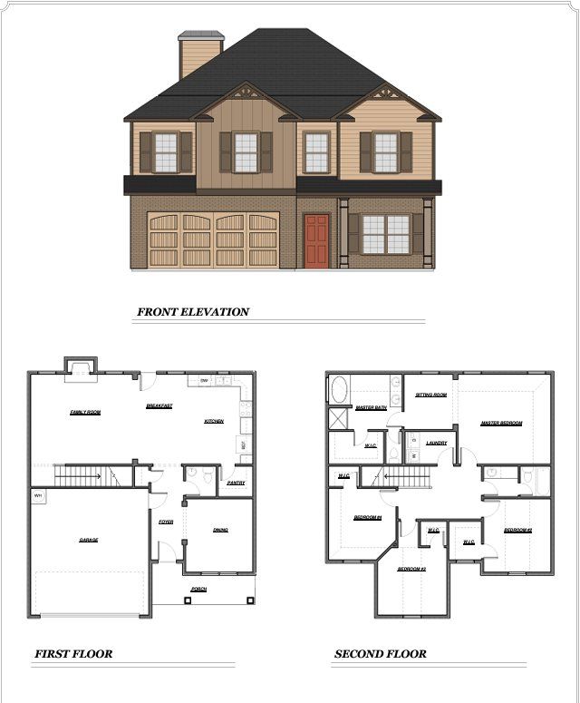 Image 1 representing the Magnolia by Capshaw in Laney Place, Rex, GA.