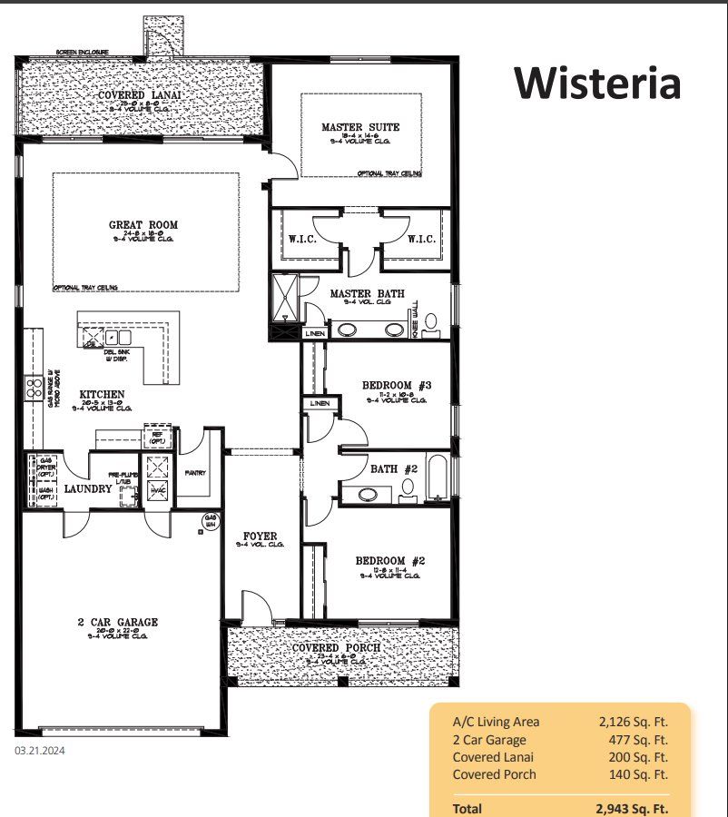 2D floor plan layout of this home in On Top of the World Communities, Ocala, FL (Image 1).