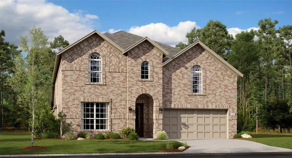 Front exterior of a new home in Reatta Ridge: Brookstone Collection, Justin, TX, highlighting curb appeal (Image 1).