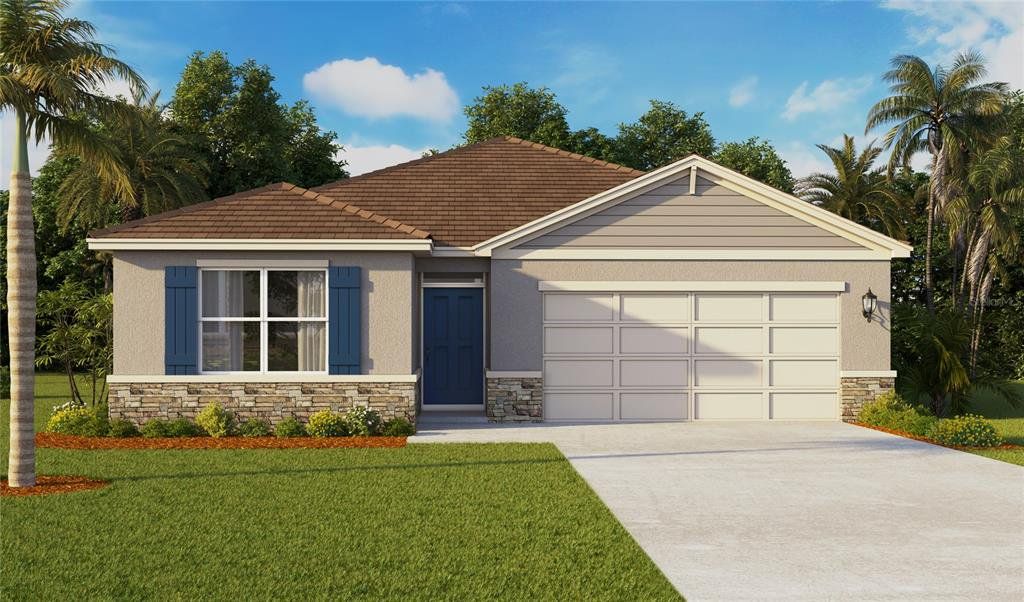 Front exterior of a new home in , Lakeland, FL, highlighting curb appeal (Image 1). Front exterior of a new home in , Lakeland, FL, highlighting curb appeal (Image 1).
