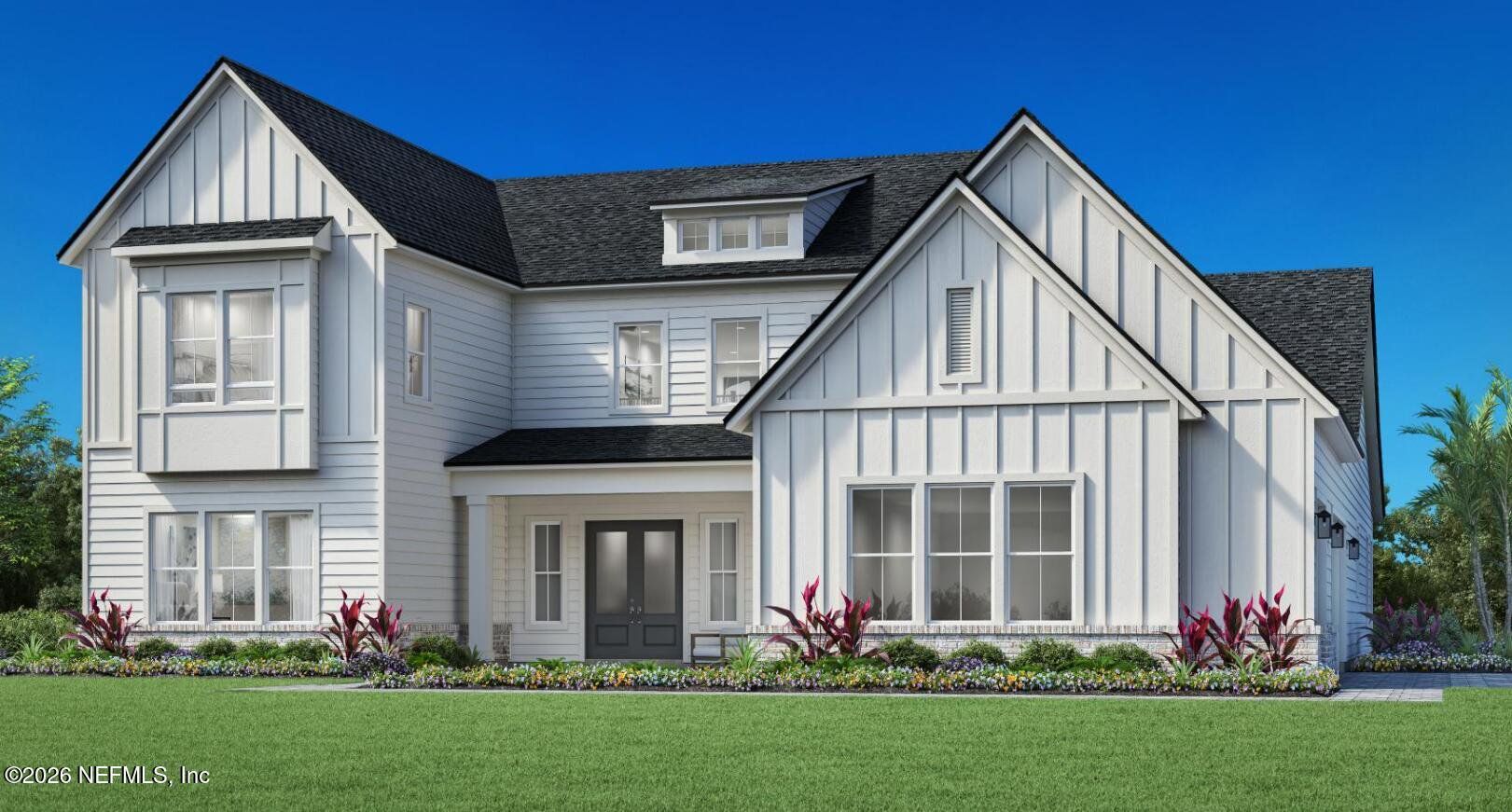 Front exterior of a new home in , St. Augustine, FL, highlighting curb appeal (Image 1). Front exterior of a new home in , St. Augustine, FL, highlighting curb appeal (Image 1).