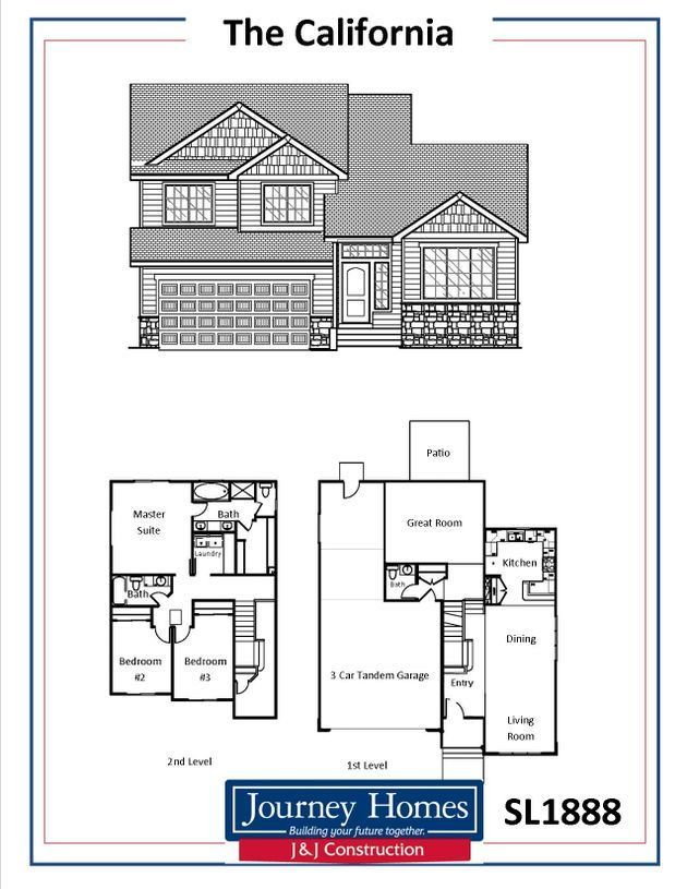 2D floor plan layout for the California by J&J Construction in Union Colony West, Greeley, CO (Image 1). 2D floor plan layout for the California by J&J Construction in Union Colony West, Greeley, CO (Image 1).