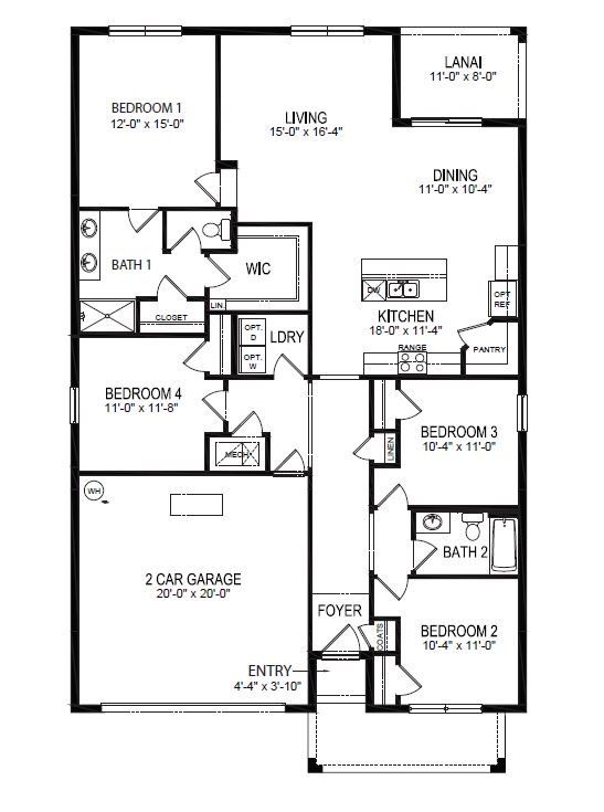 2D floor plan layout of this home in Sorrento Pines, Sorrento, FL (Image 1). 2D floor plan layout of this home in Sorrento Pines, Sorrento, FL (Image 1).