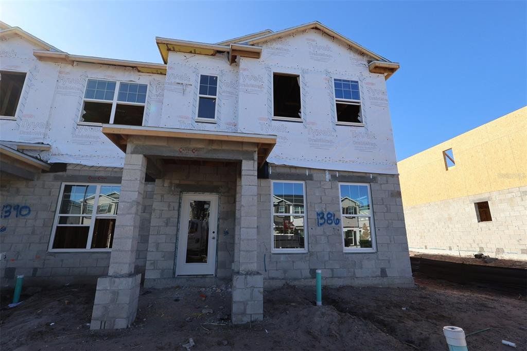 In-progress construction of a new home in Center Lake on the Park, St. Cloud, FL (Image 1). In-progress construction of a new home in Center Lake on the Park, St. Cloud, FL (Image 1).
