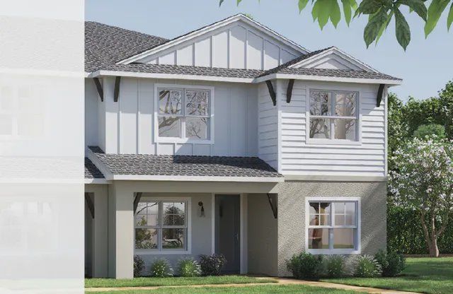 Front exterior of a new home in North River Ranch, Parrish, FL, highlighting curb appeal (Image 1). Front exterior of a new home in North River Ranch, Parrish, FL, highlighting curb appeal (Image 1).
