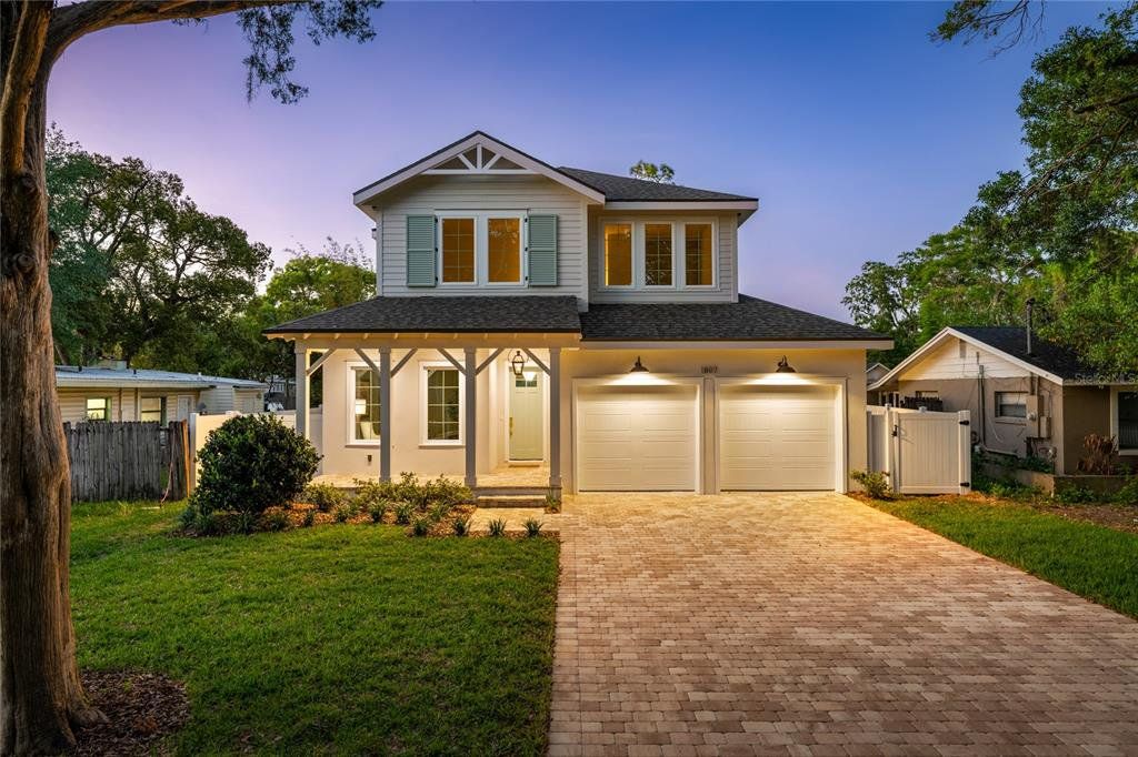 Front exterior of a new home in , Winter Park, FL, highlighting curb appeal (Image 1). Front exterior of a new home in , Winter Park, FL, highlighting curb appeal (Image 1).