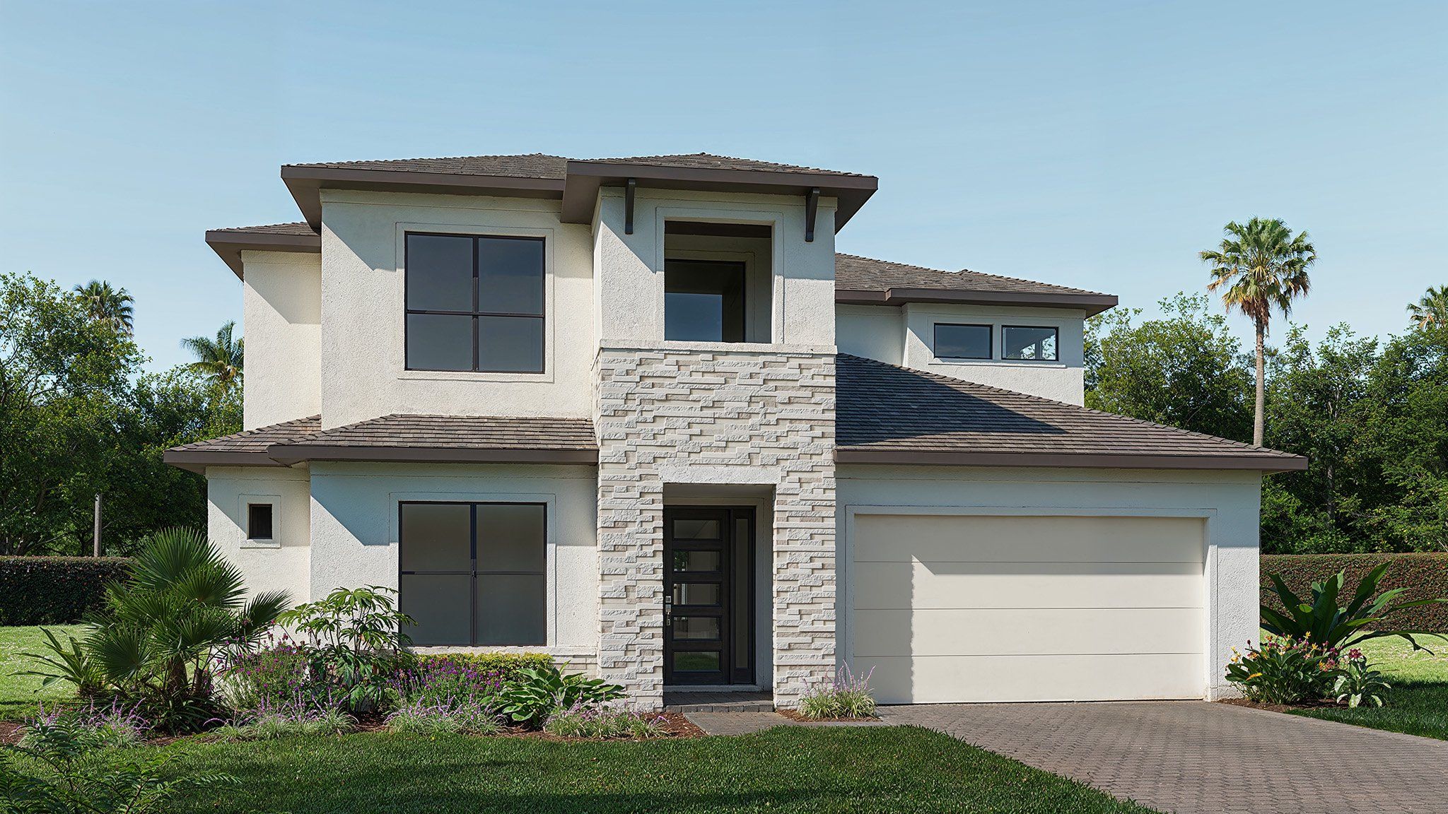 Front exterior of a new home in Hillcrest Preserve, San Antonio, FL, highlighting curb appeal (Image 1). Front exterior of a new home in Hillcrest Preserve, San Antonio, FL, highlighting curb appeal (Image 1).