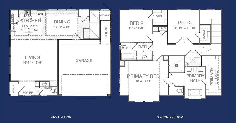 2D floor plan layout for the Plan B by Oracle City Homes in Montridge, Houston, TX (Image 1). 2D floor plan layout for the Plan B by Oracle City Homes in Montridge, Houston, TX (Image 1).