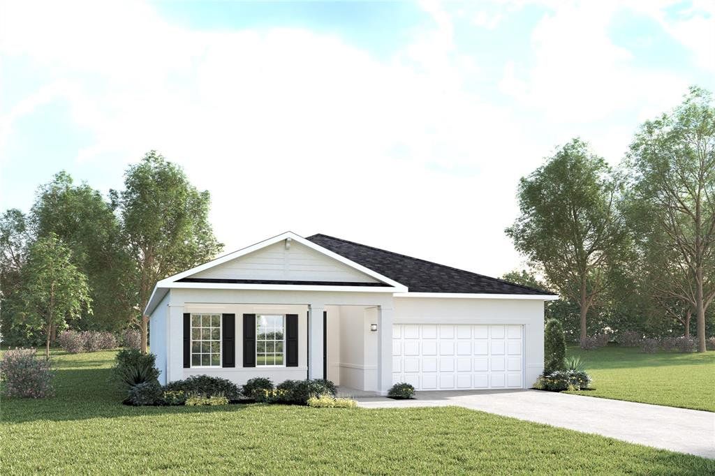 Front exterior of a new home in Reserve at Lake Meadows, Ocoee, FL, highlighting curb appeal (Image 1). Front exterior of a new home in Reserve at Lake Meadows, Ocoee, FL, highlighting curb appeal (Image 1).