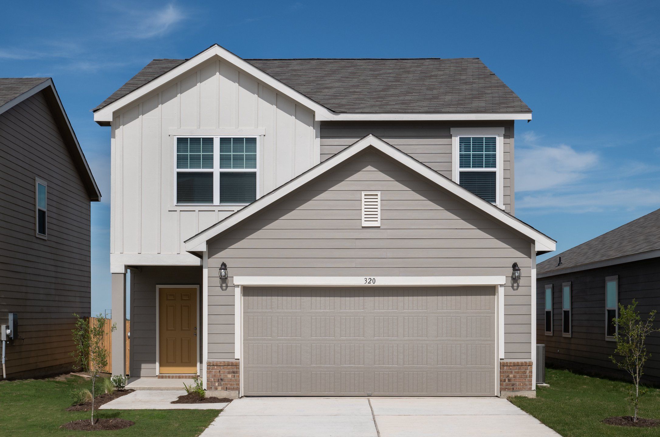 Front exterior of a new home in Shepards Park, Zebulon, NC, highlighting curb appeal (Image 1). Front exterior of a new home in Shepards Park, Zebulon, NC, highlighting curb appeal (Image 1).