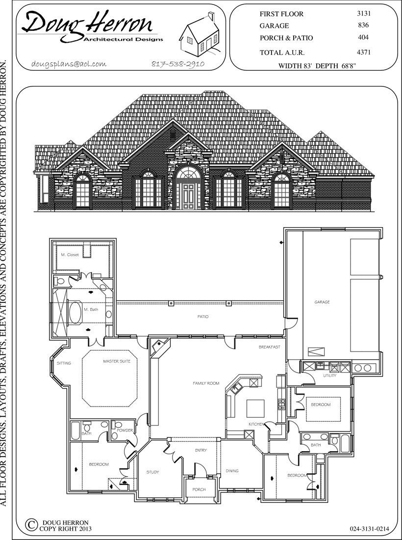 2D floor plan layout for the 024-3131-0214 by Abba River Homes in Stanford Estates, Springtown, TX (Image 1). 2D floor plan layout for the 024-3131-0214 by Abba River Homes in Stanford Estates, Springtown, TX (Image 1).