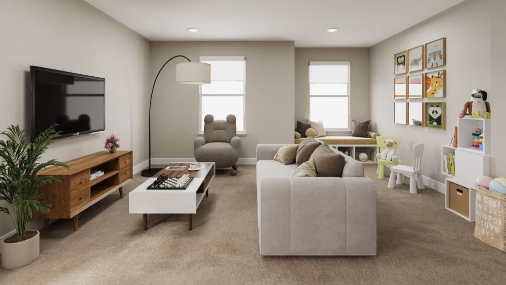 Representative furnished interior of a home built from the Peak by Taylor Morrison in Lake Bluff, Greeley (Image 1).